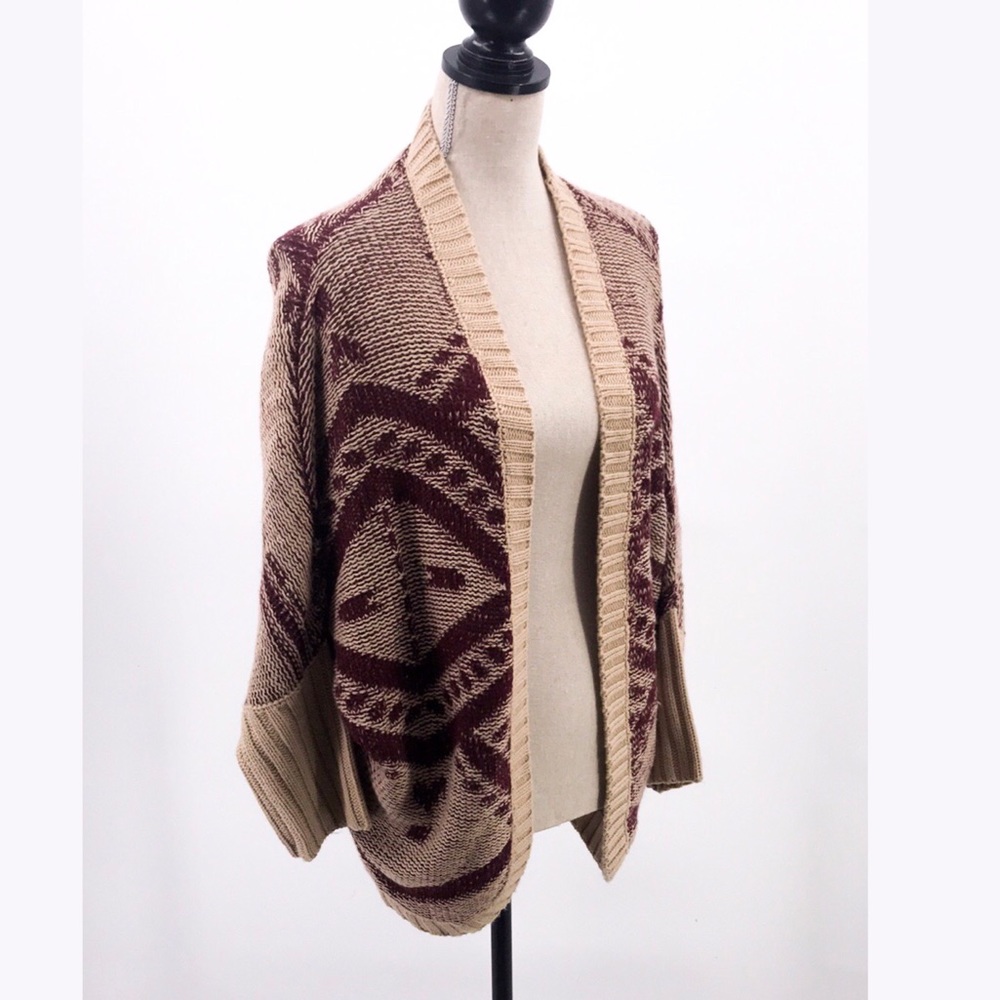 Blu Pepper Aztec Dolman Open Cardigan - Picture 4 of 8